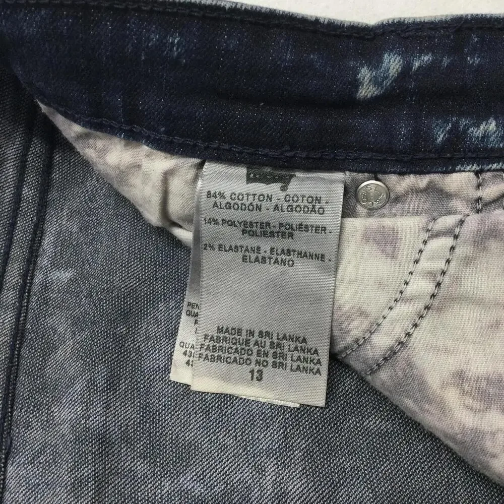 Levis 535 Legging Jegging Jeans Juniors 13 Blue Acid Wash Slim Stretch Denim